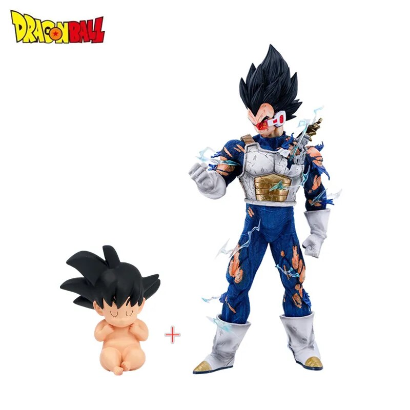 46cm Bandai Figure Anime Dragon Ball Z GK Super Saiyan Vegeta Action Figure PVC Collectible Ornament Decorative Figure Doll Toy