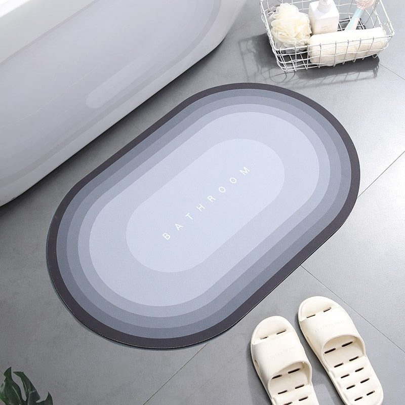 Alfombra de ducha para baño súper absorbente, antideslizante, suave, decoración del hogar