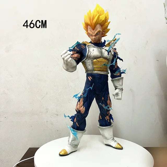 46cm Bandai Figure Anime Dragon Ball Z GK Super Saiyan Vegeta Action Figure PVC Collectible Ornament Decorative Figure Doll Toy