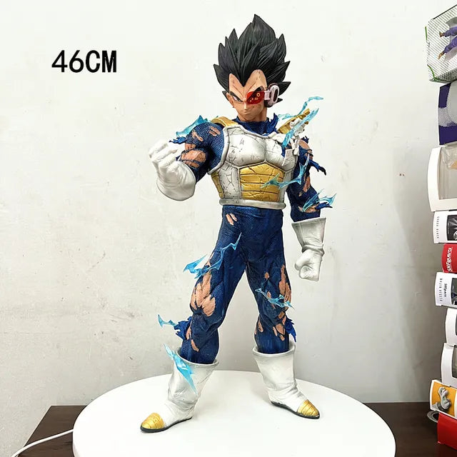 46cm Bandai Figure Anime Dragon Ball Z GK Super Saiyan Vegeta Action Figure PVC Collectible Ornament Decorative Figure Doll Toy