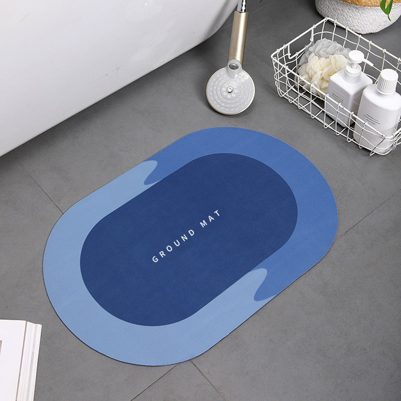 Alfombra de ducha para baño súper absorbente, antideslizante, suave, decoración del hogar