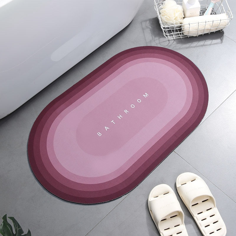 Alfombra de ducha para baño súper absorbente, antideslizante, suave, decoración del hogar