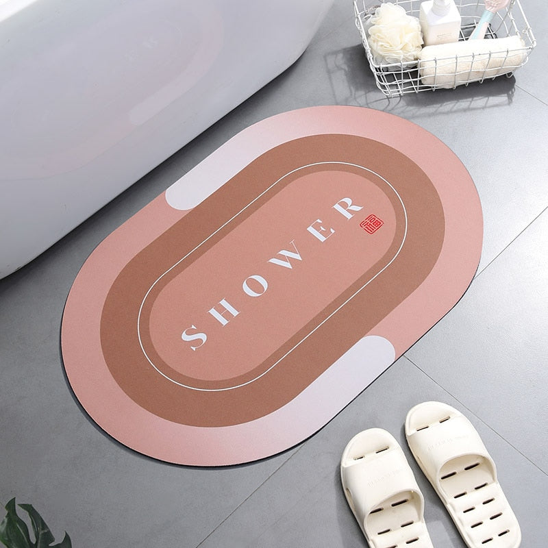 Alfombra de ducha para baño súper absorbente, antideslizante, suave, decoración del hogar