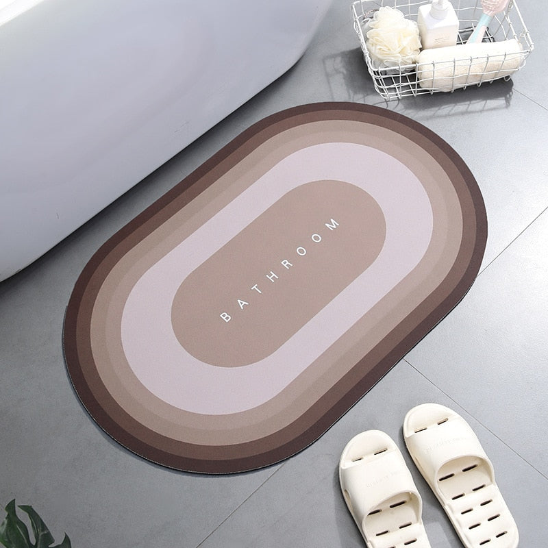 Alfombra de ducha para baño súper absorbente, antideslizante, suave, decoración del hogar