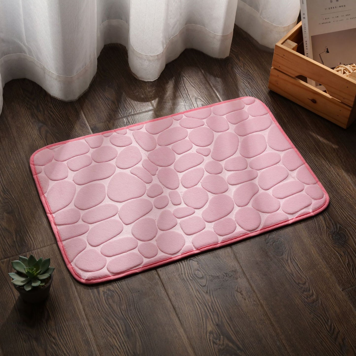 Alfombra de ducha para baño súper absorbente, antideslizante, suave, decoración del hogar