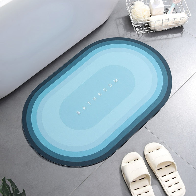 Alfombra de ducha para baño súper absorbente, antideslizante, suave, decoración del hogar